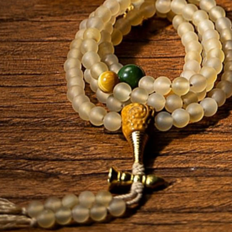 8mm Sheep Horn Chinese Zodiac Bracelet for Wealth & Protection