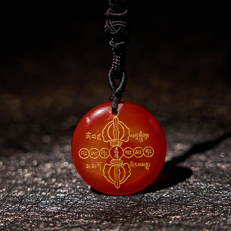 Collier d'obsidienne Vajra Dorje pour l'épanouissement spirituel