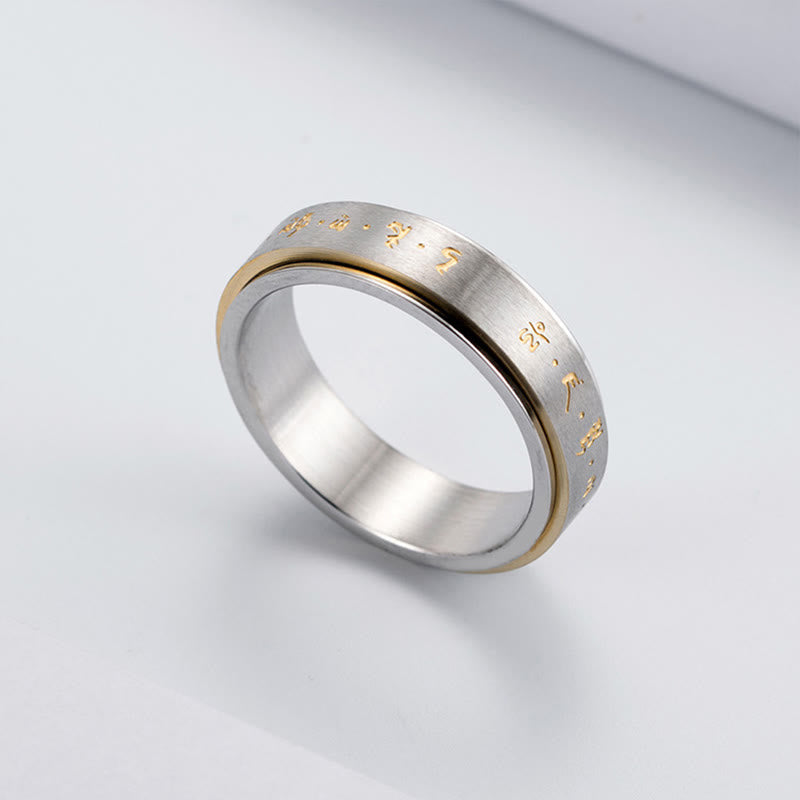 Bague rotative unisexe en acier titane US8 pour l'équilibre