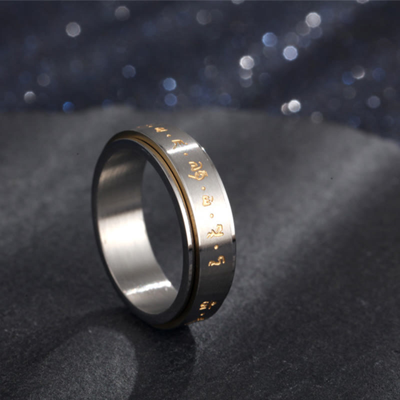 Bague rotative unisexe en acier titane US8 pour l'équilibre
