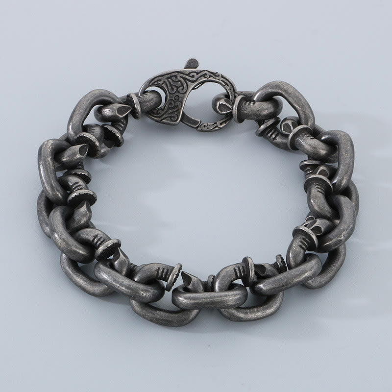 Square Rivets Titanium Steel Spiritual Bracelet for Balance