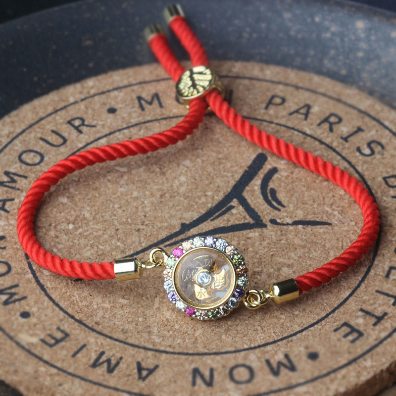 Bracelet moulin à vent rotatif couleur cuivre pour l'équilibre spirituel