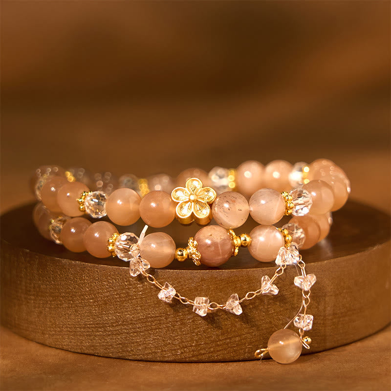 14-16cm Sun Stone Crystal Double Wrap Spiritual Bracelet