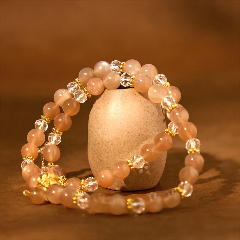 14-16cm Sun Stone Crystal Double Wrap Spiritual Bracelet
