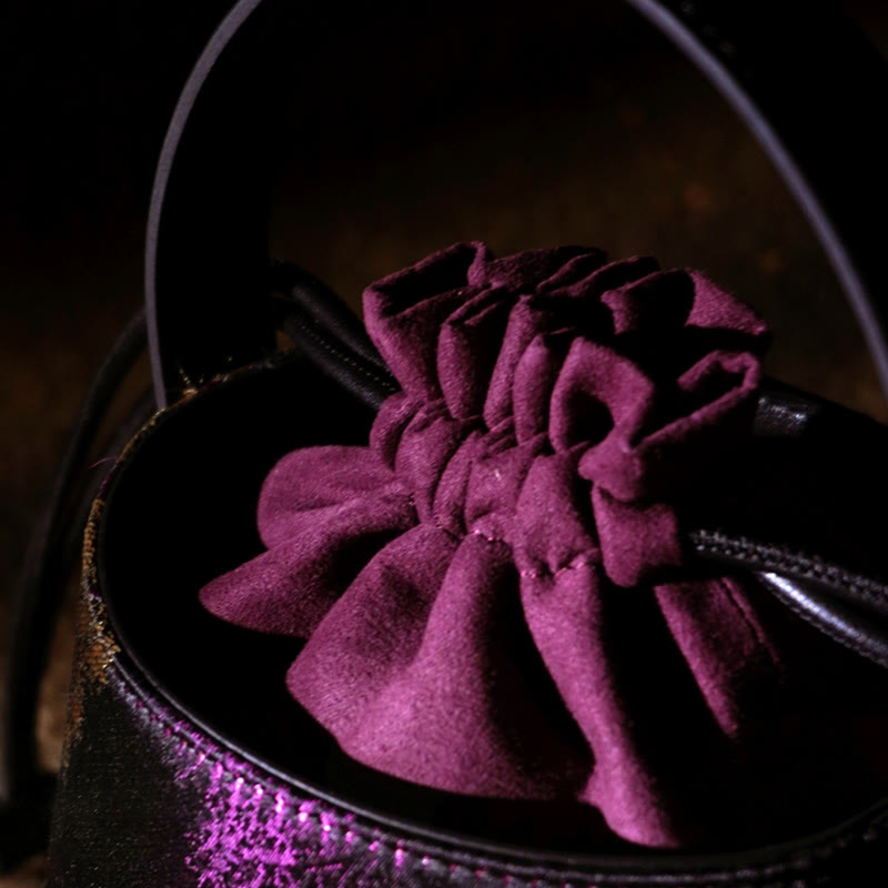 Sac bandoulière en brocart Purple Butterfly Song pour l'énergie spirituelle