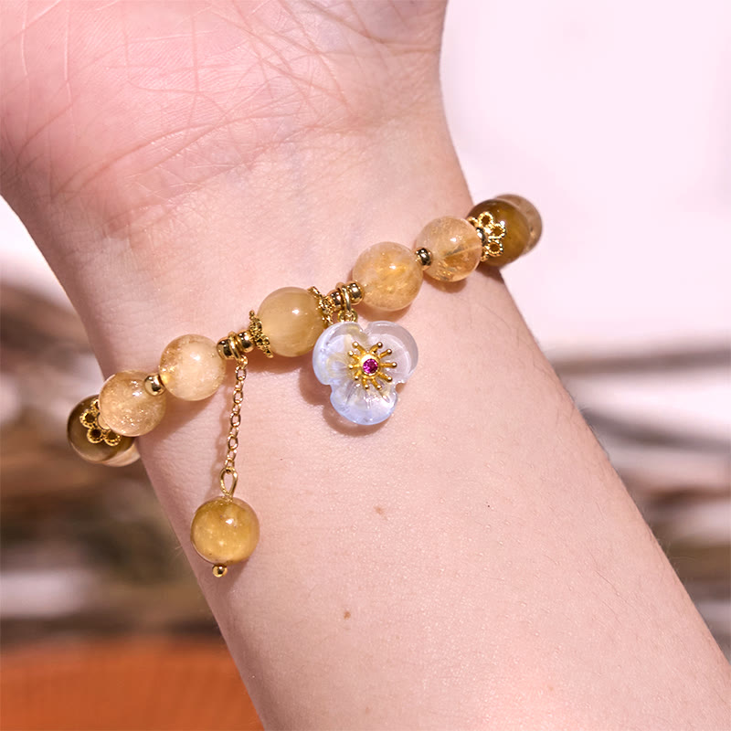 Bracelet Générosité Citrine Œil de Tigre 8 mm