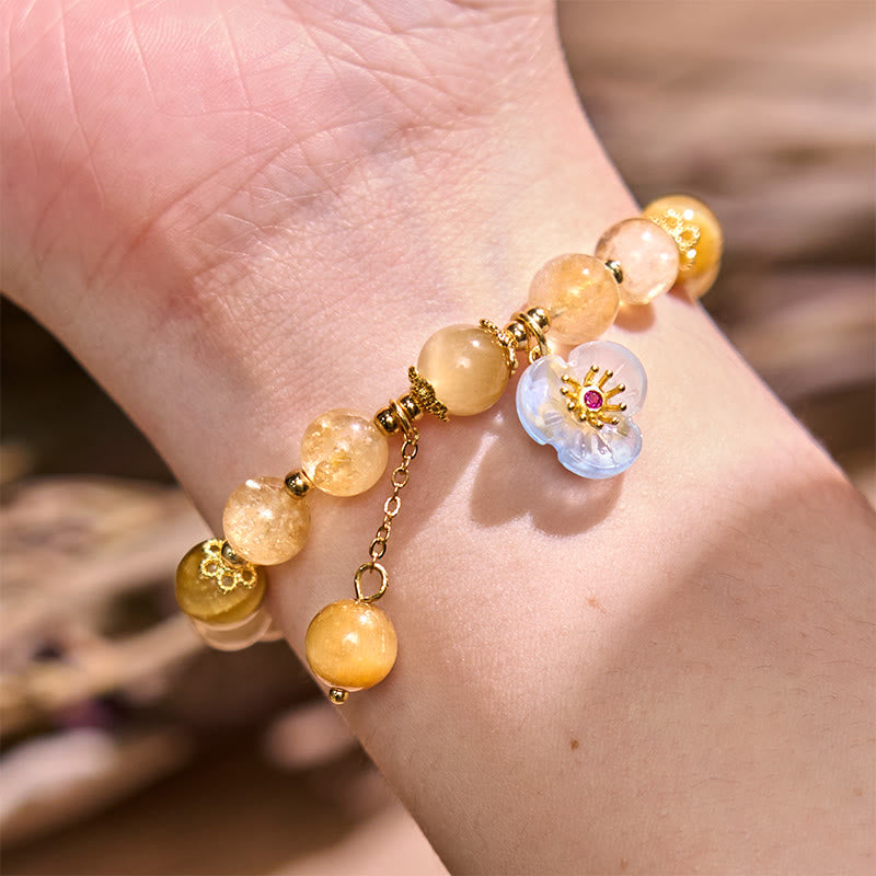 Bracelet Générosité Citrine Œil de Tigre 8 mm