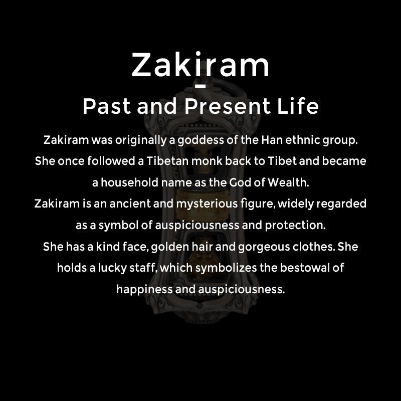 Collier de bénédiction de la déesse de la richesse Zakiram en argent sterling 925