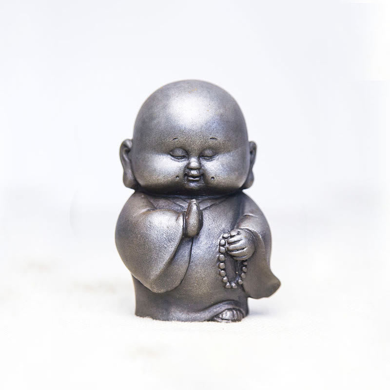 Statue de Bouddha rouille de 12,7 cm | Décoration artisanale pour petit moine