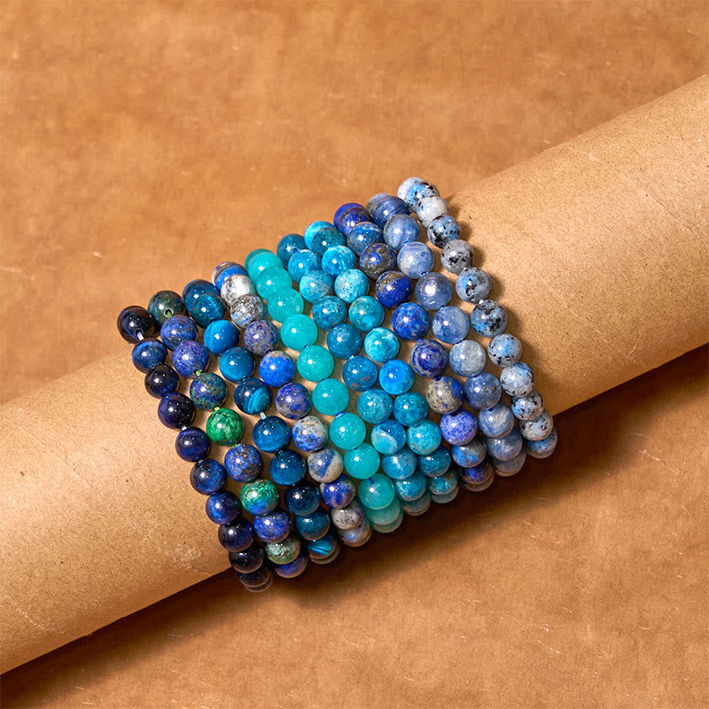 8mm Blue Tiger Eye Bracelet for Calm & Tranquility