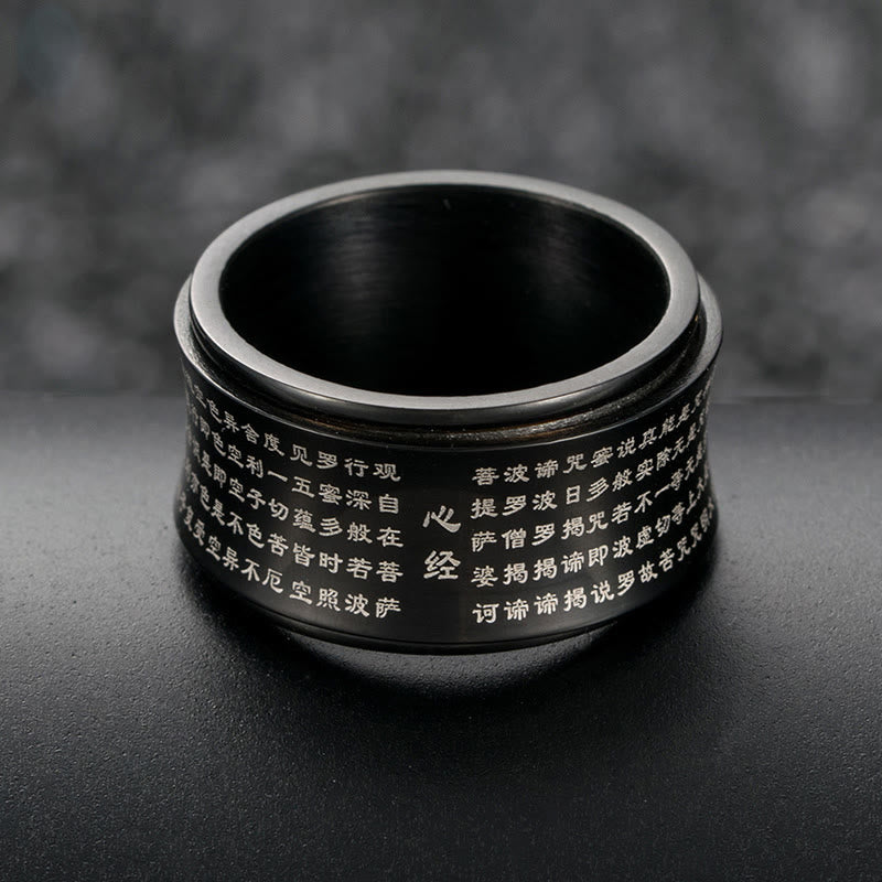Bague tournante Sutra du cœur en acier titane de 12 mm pour l'équilibre