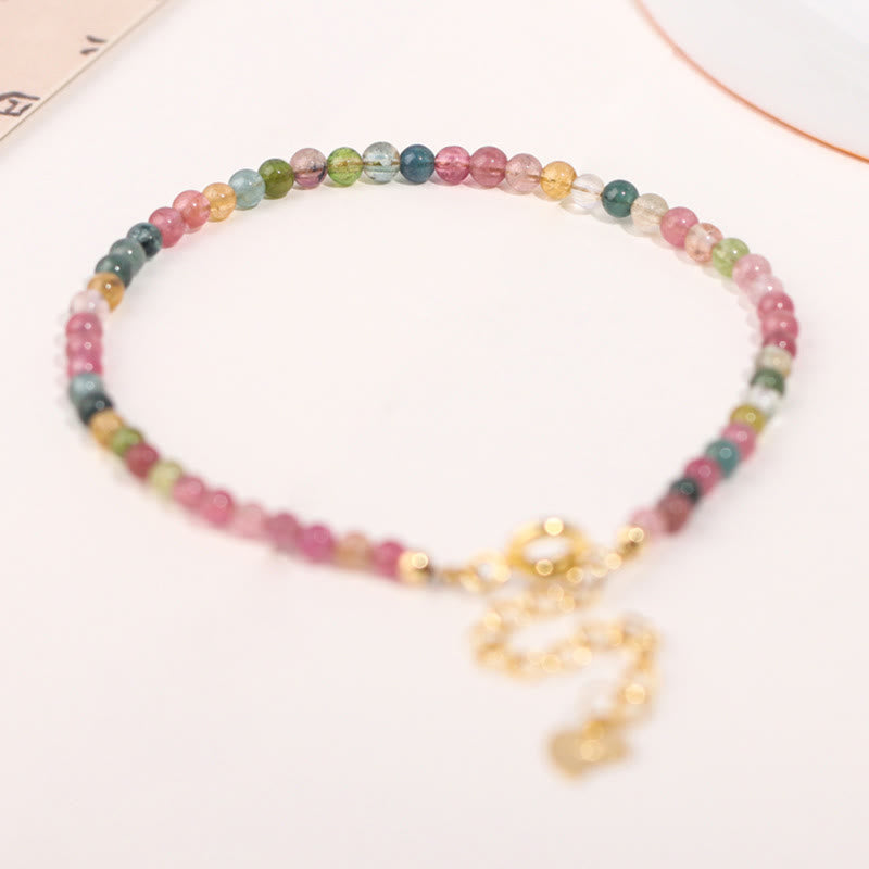Bracelet Sagesse Tourmaline Multicolore 2 mm