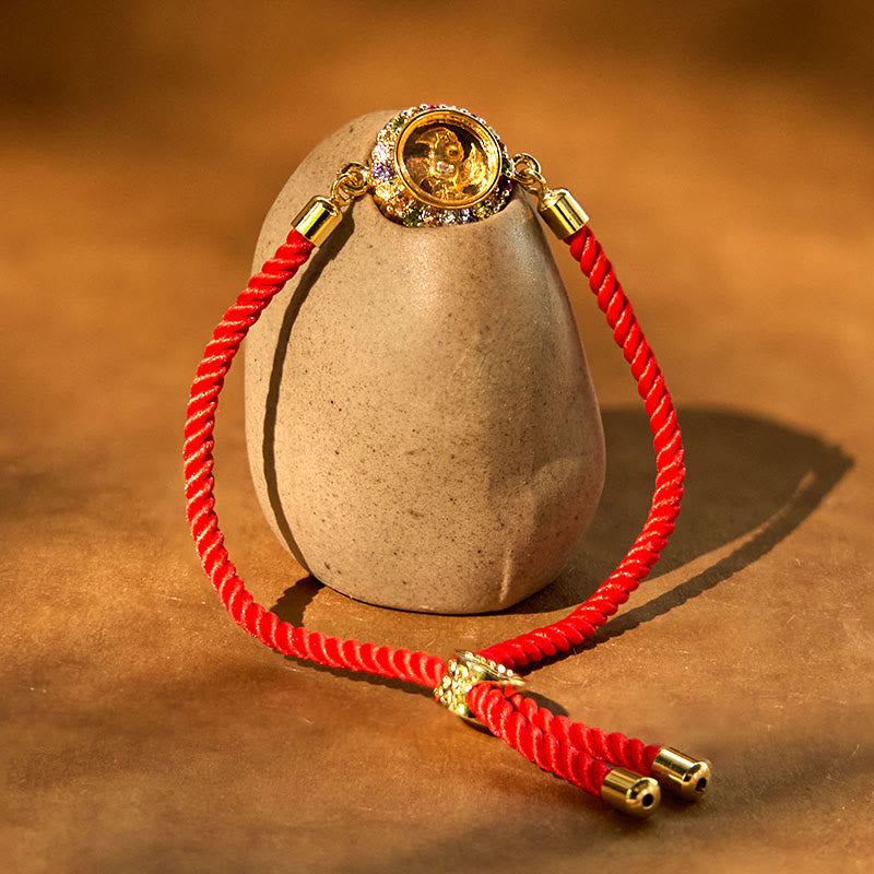 Bracelet moulin à vent rotatif couleur cuivre pour l'équilibre spirituel