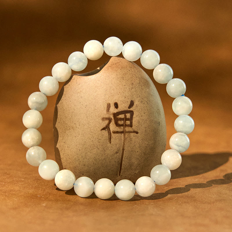 8mm Natural Aquamarine Healing Bracelet for Emotional Balance