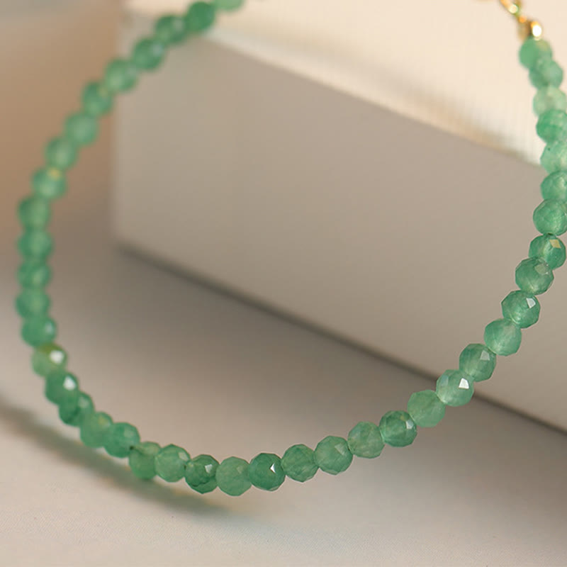 Bracelet de perles ultra-fines en aventurine verte de 3 mm