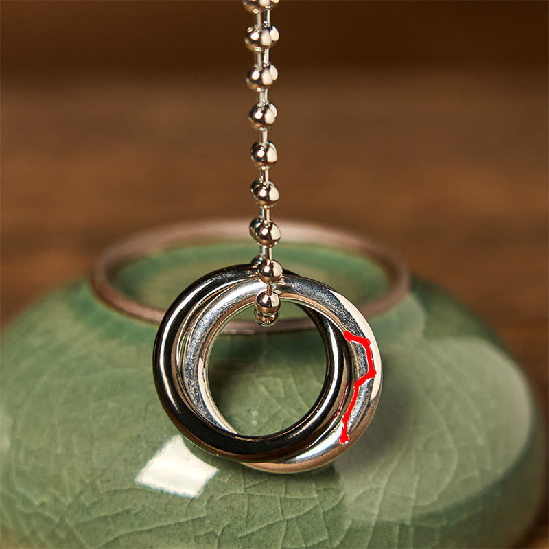 Collier Yin Yang en cuivre Qiankun Hoop Balance Chance