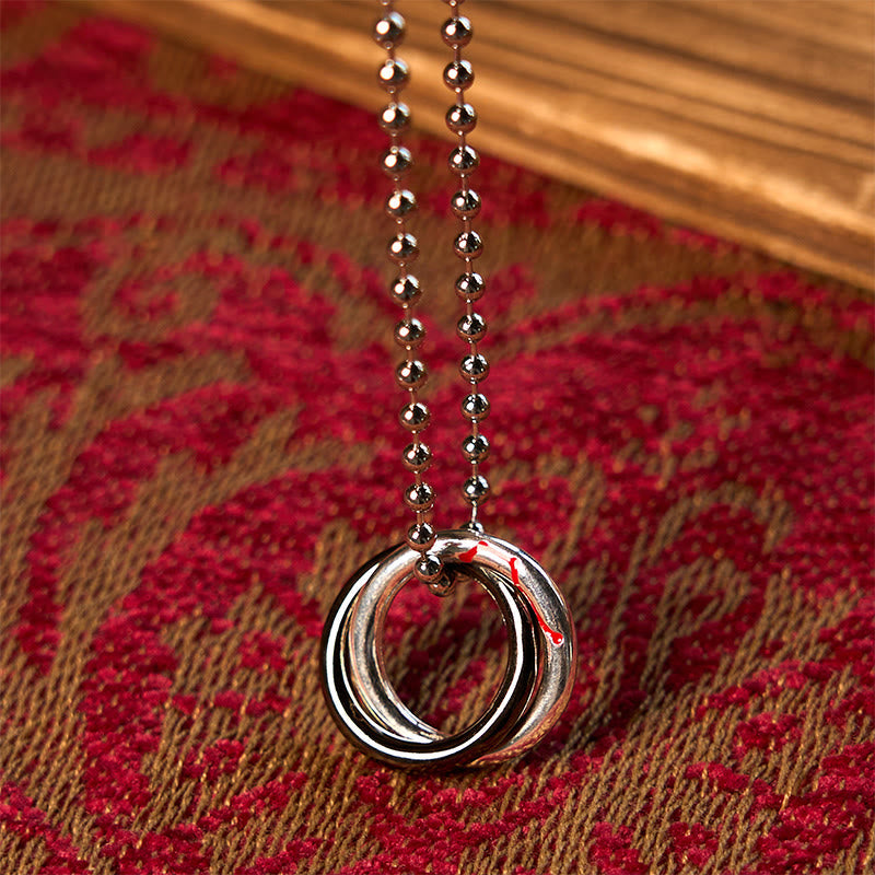 Collier Yin Yang en cuivre Qiankun Hoop Balance Chance