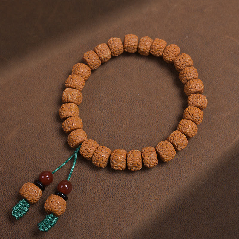 Bracelet de richesse en agate Rudraksha Bodhi Seed 9-11 mm