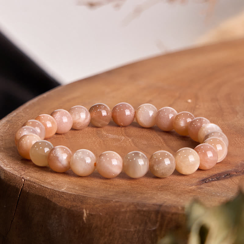 8mm Sun Stone Spiritual Bracelet for Positive Energy & Wealth