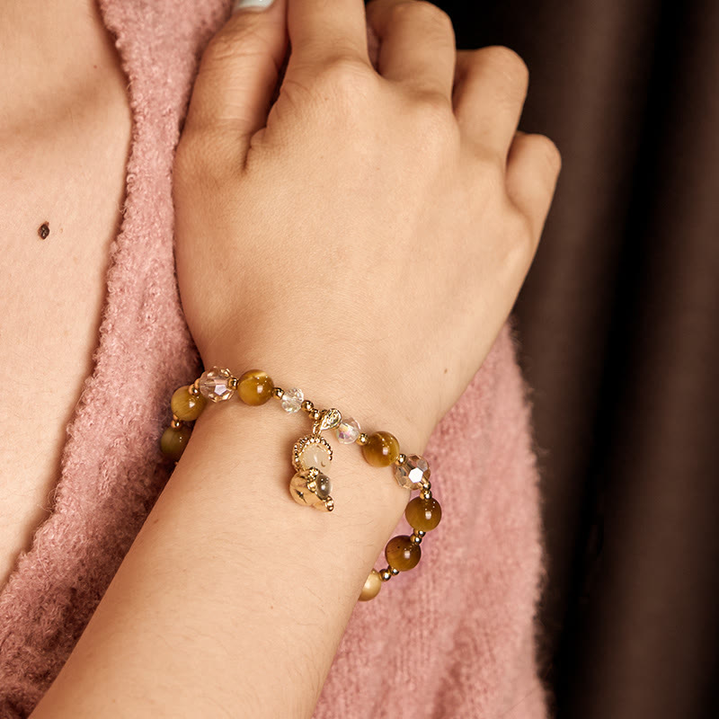 Bracelet de protection et de méditation en œil de tigre de 8 mm