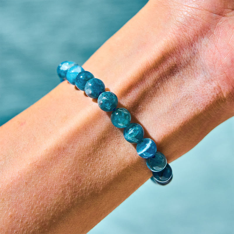 Bracelet de motivation en apatite pour la croissance spirituelle