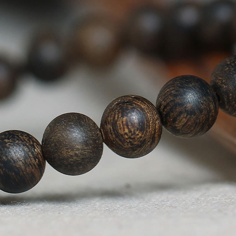 6mm Agarwood Peace Strength Bracelet for Meditation & Balance