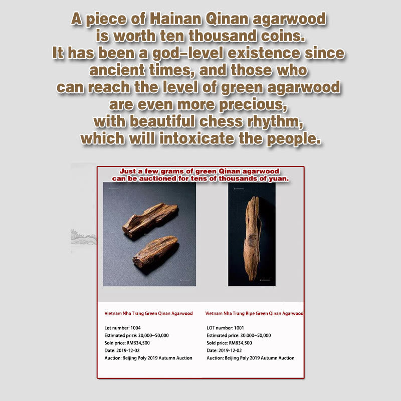 Bracelet en bois d'agar Qinan vert Hainan 6 mm, 108 perles Mala