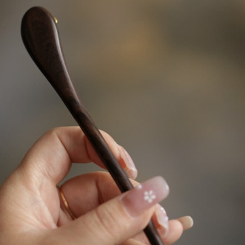 Épingle à cheveux lapin en bois de santal | Épingle à cheveux chinoise nuage de bon augure