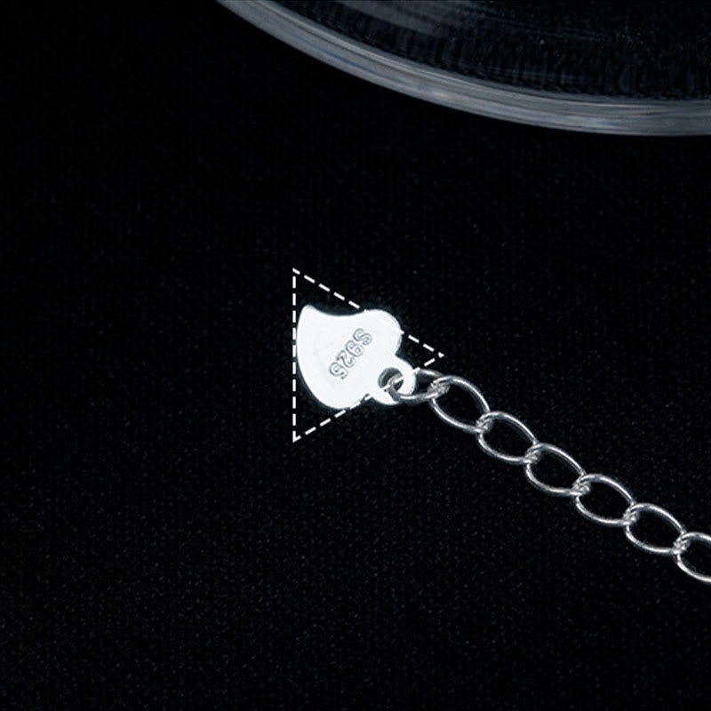 Bracelet de cheville en argent sterling 925 avec protection en perles