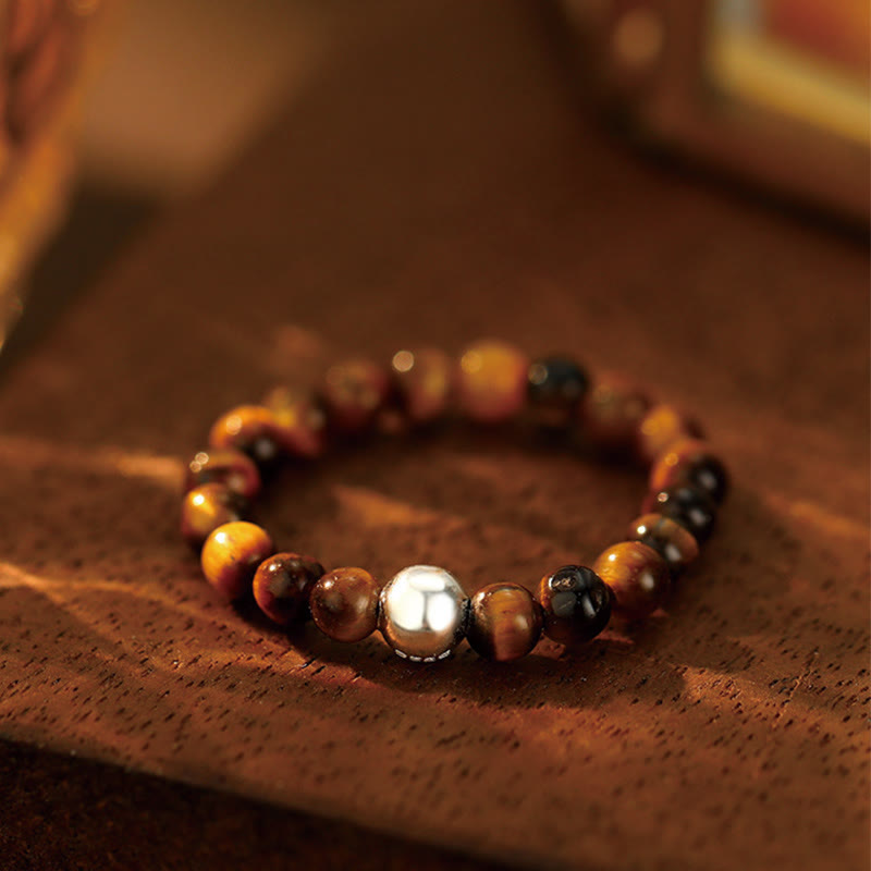 Bague en argent sterling 925 et jade avec perles de cristal pour la bénédiction et la protection