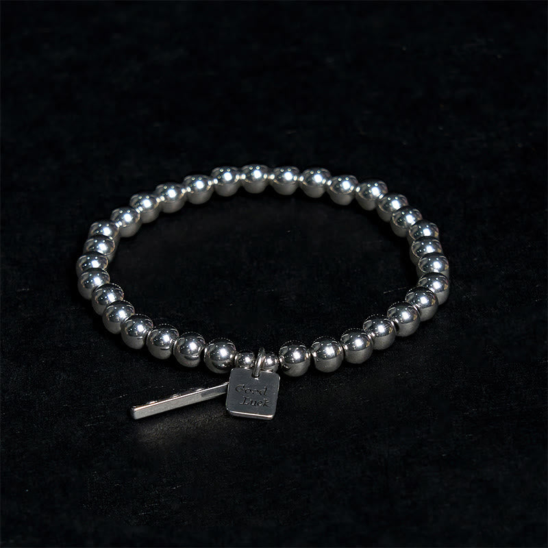 6mm Titanium Steel Good Luck Balance Spiritual Bracelet