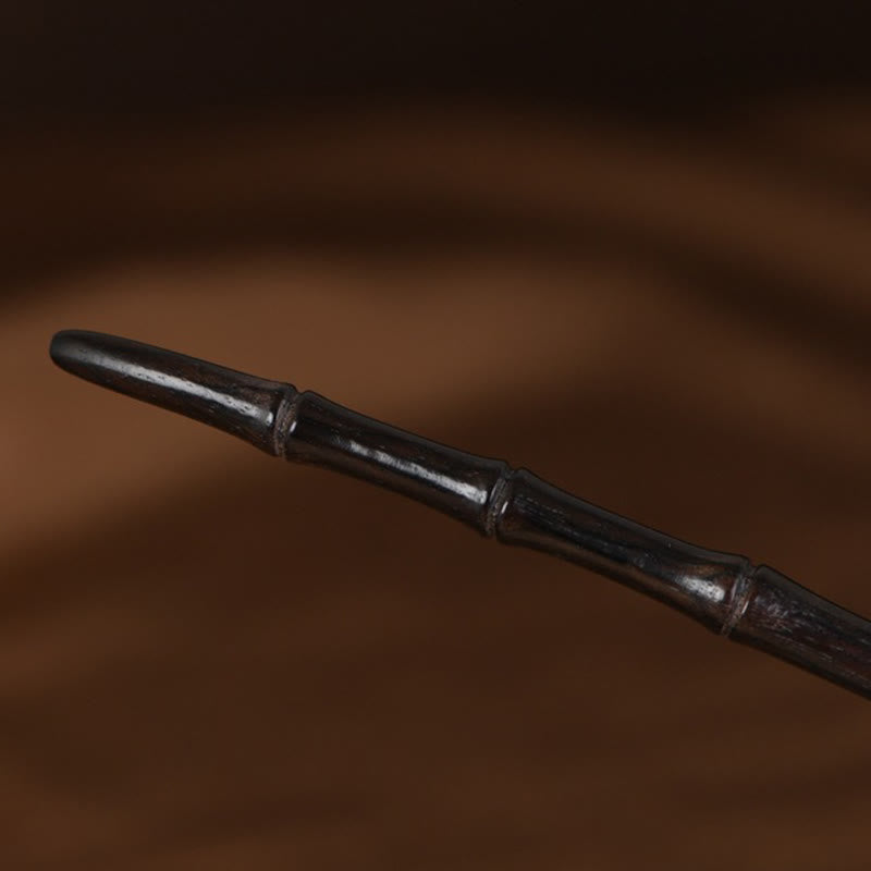 Épingle à cheveux chinoise en argent sterling 925 avec bois de santal rouge et ébène