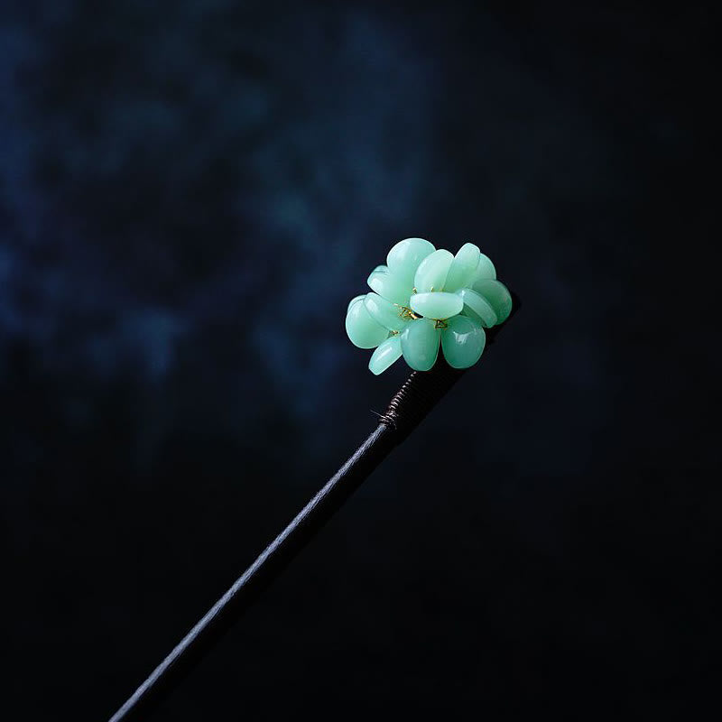 Symbolisme de l'épingle à cheveux chinoise en bois de grain Liuli