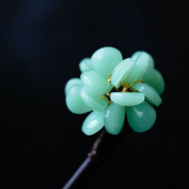 Symbolisme de l'épingle à cheveux chinoise en bois de grain Liuli