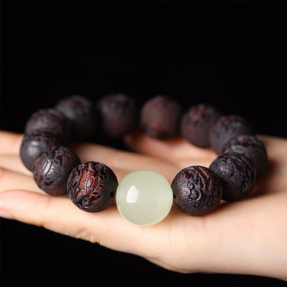 20mm Rosewood PiXiu Warmth Bracelet for Wealth & Calm