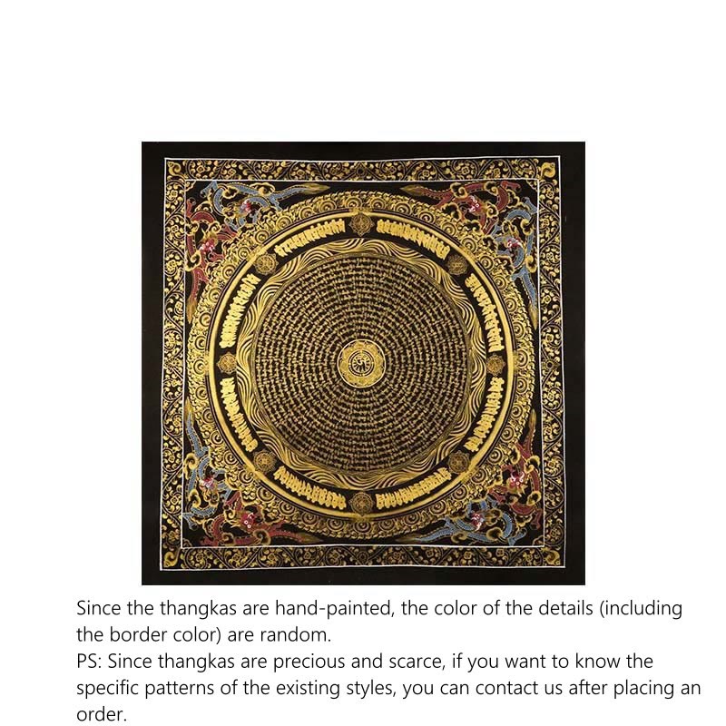 29.5in Tibetan Thangka Hand-Painted Cloth Wall Decoration