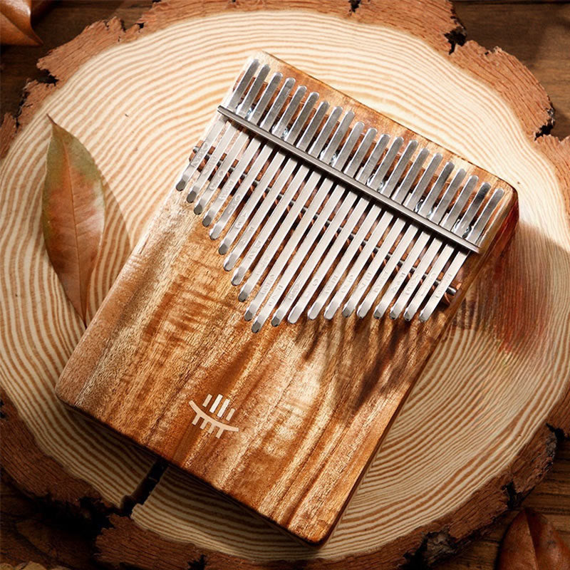 Piano à pouce Kalimba en acacia 21 touches pour la méditation