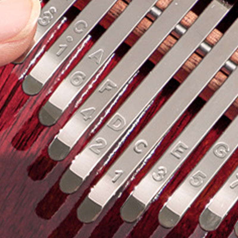 Kalimba portable en bois de Peltogyne à 21 touches