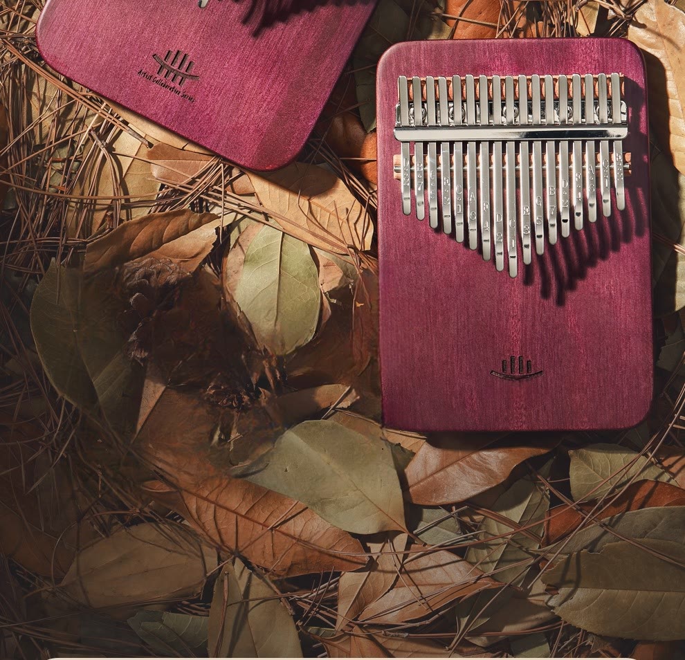 Kalimba portable en bois de Peltogyne à 21 touches