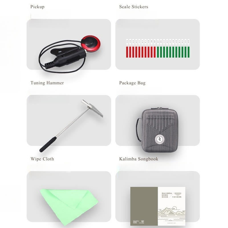 Kalimba 21 touches en bois de santal jaune - Musique de méditation