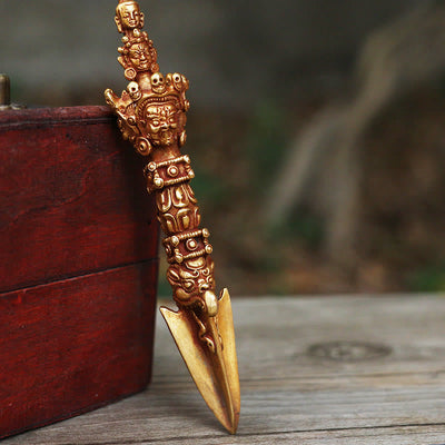 4.72in Copper Meditation Dorje Handmade in Nepal Ritual Strength