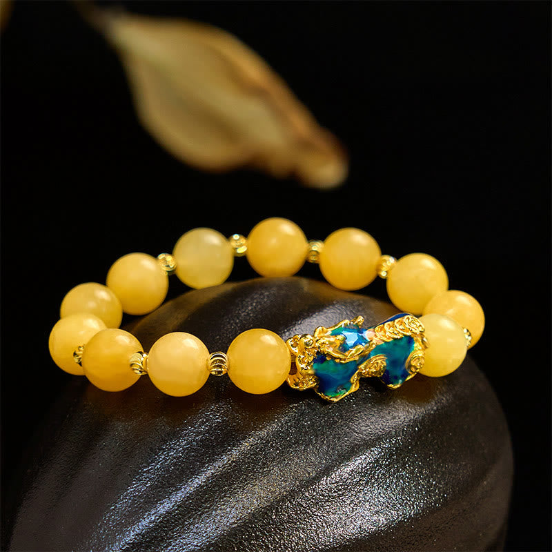 10mm Topaz Pixiu Color Change Wealth Bracelet