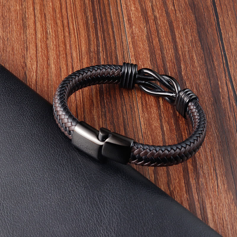 Bracelet d'équilibre en acier titane avec nœuds sans fin pour l'harmonie spirituelle
