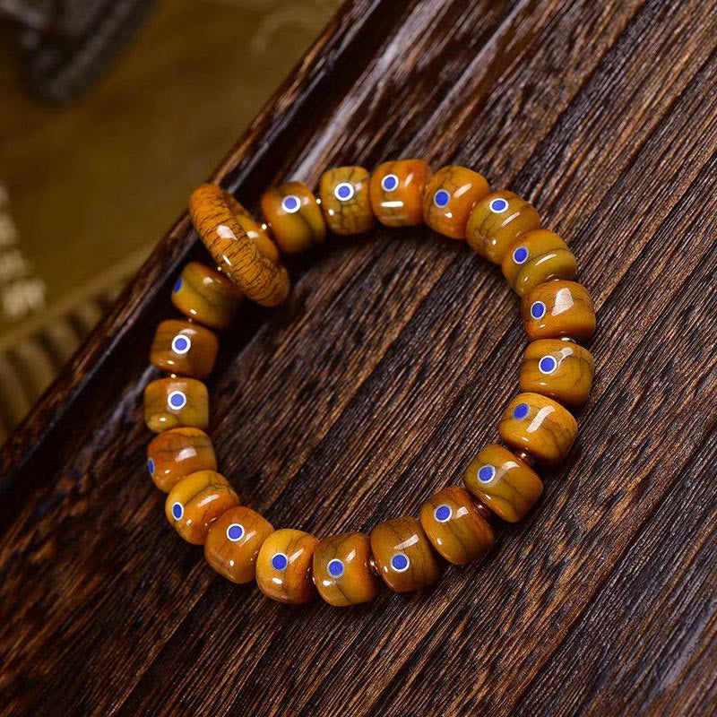 Unisex Lazurite Yak Camel Bone Balance Bracelet