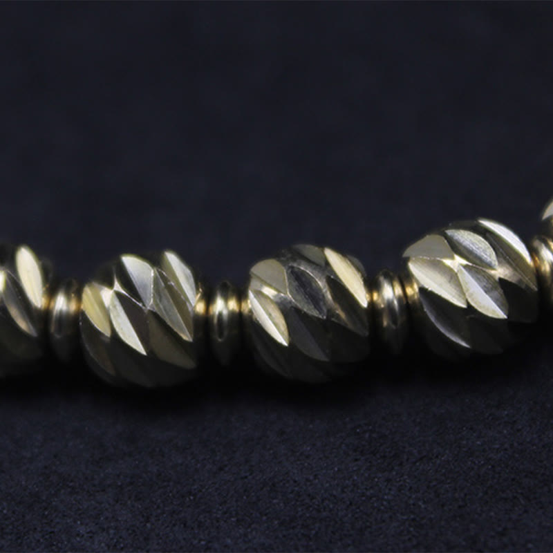 Bracelet de richesse rétro en cuivre | Motif sculpté vintage