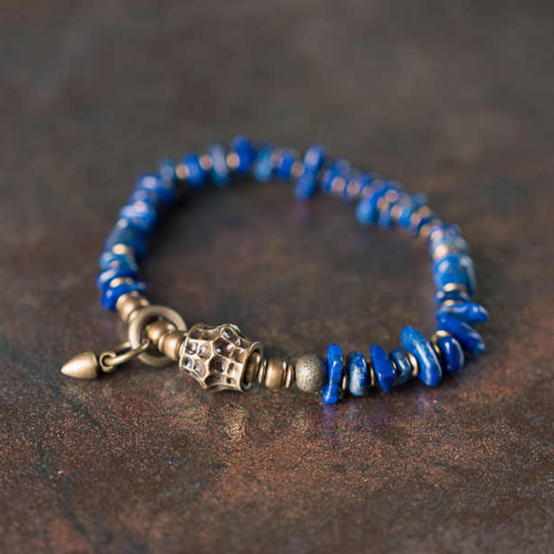 Unisex Lazurite Positive Spiritual Bracelet Vintage Design