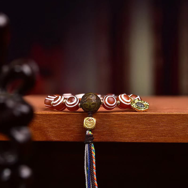 Bracelet Confiance en agate rouge 10 mm | Sons de guérison