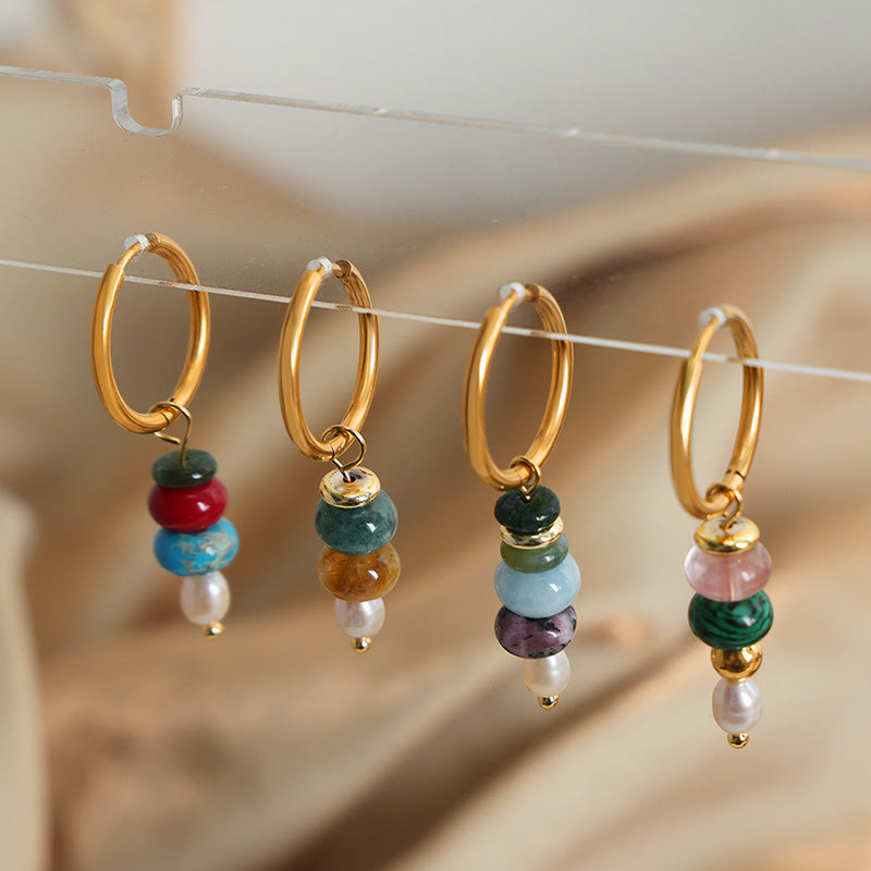 Red Agate Confidence Earrings in Titanium Steel | Healing Sounds