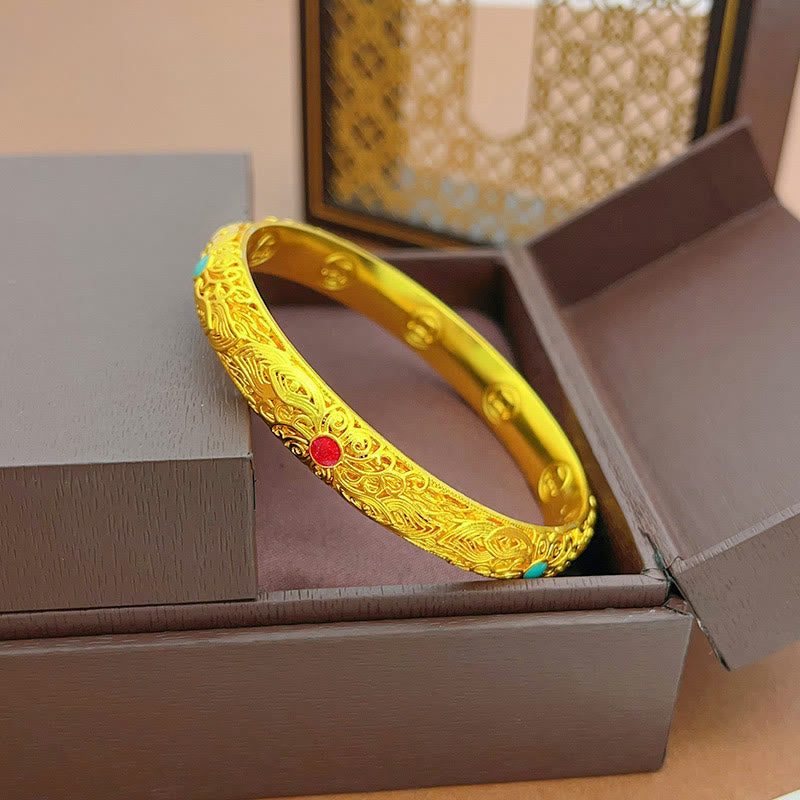 Copper Plated Gold Luck Bracelet for Spiritual Healing & Balance
