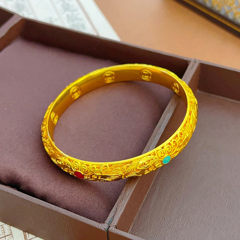 Copper Plated Gold Luck Bracelet for Spiritual Healing & Balance